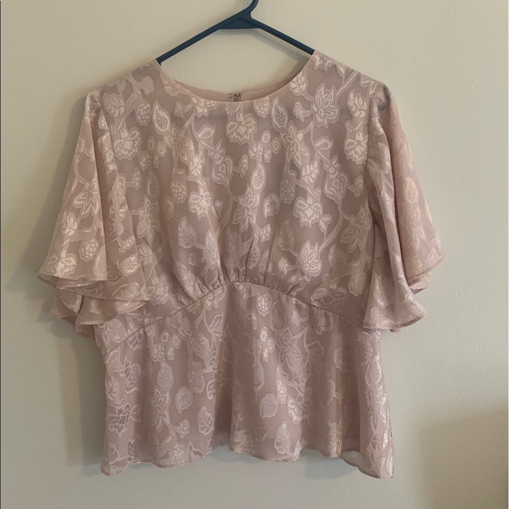 Blush express blouse. Light weight with lining. Non-see through.